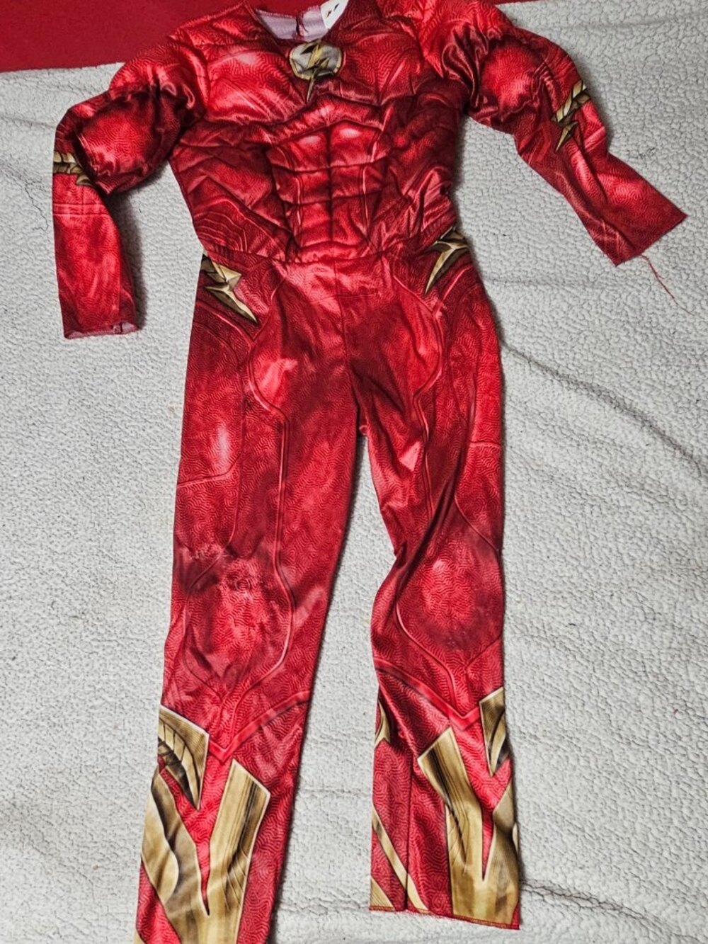The Flash Halloween Costume Jumpsuit no Mask Size M (8)